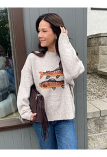 Bailey Rose Trout Graphic Knit Sweater (Oatmeal)