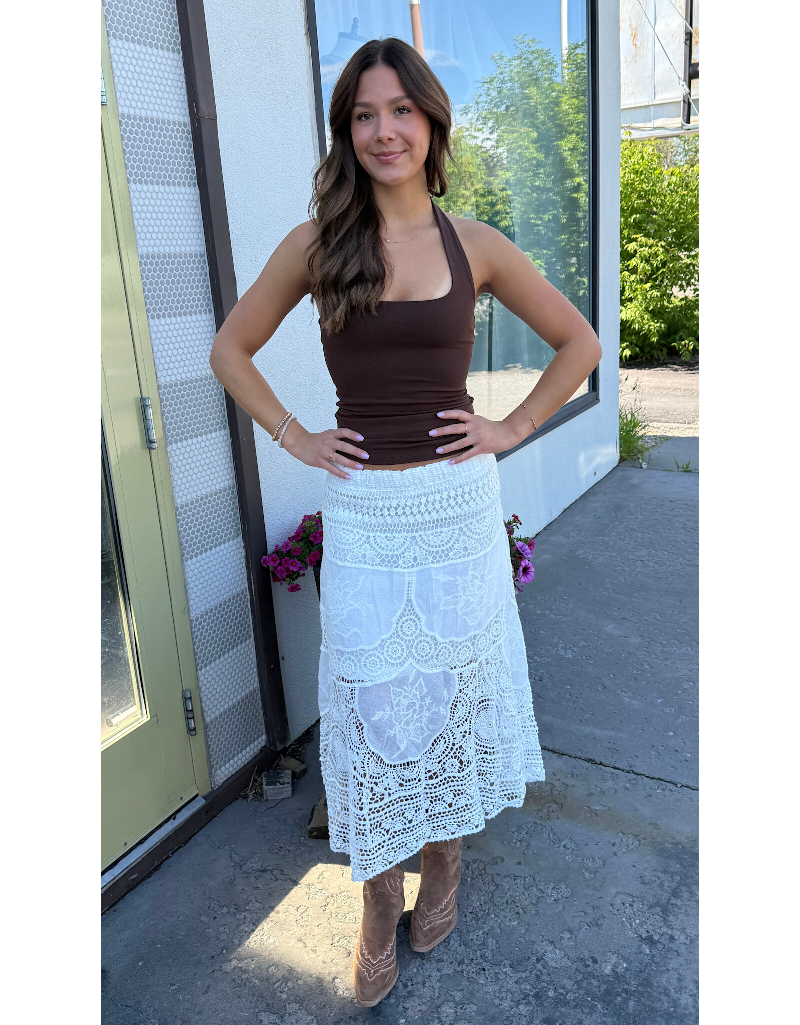 RD Style RD Style - Hela Cotton Core Halter Top (Mocha)