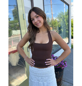 RD Style RD Style - Hela Cotton Core Halter Top (Mocha)