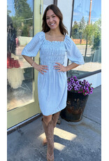 ICHI ICHI - Hetta Smocked Dress (Powder Blue)