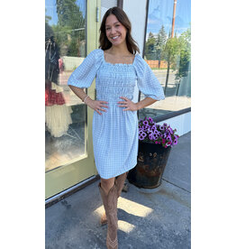 ICHI ICHI - Hetta Smocked Dress (Powder Blue)