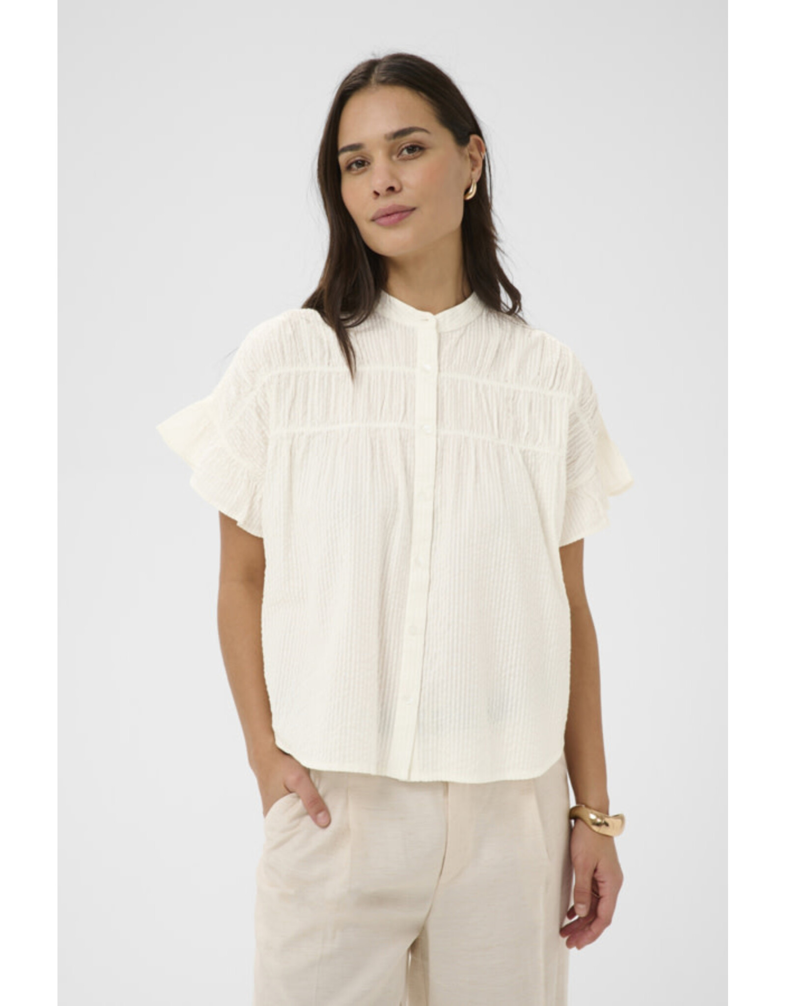 Kaffe Kaffe - Vanilla Shirt (Chalk)