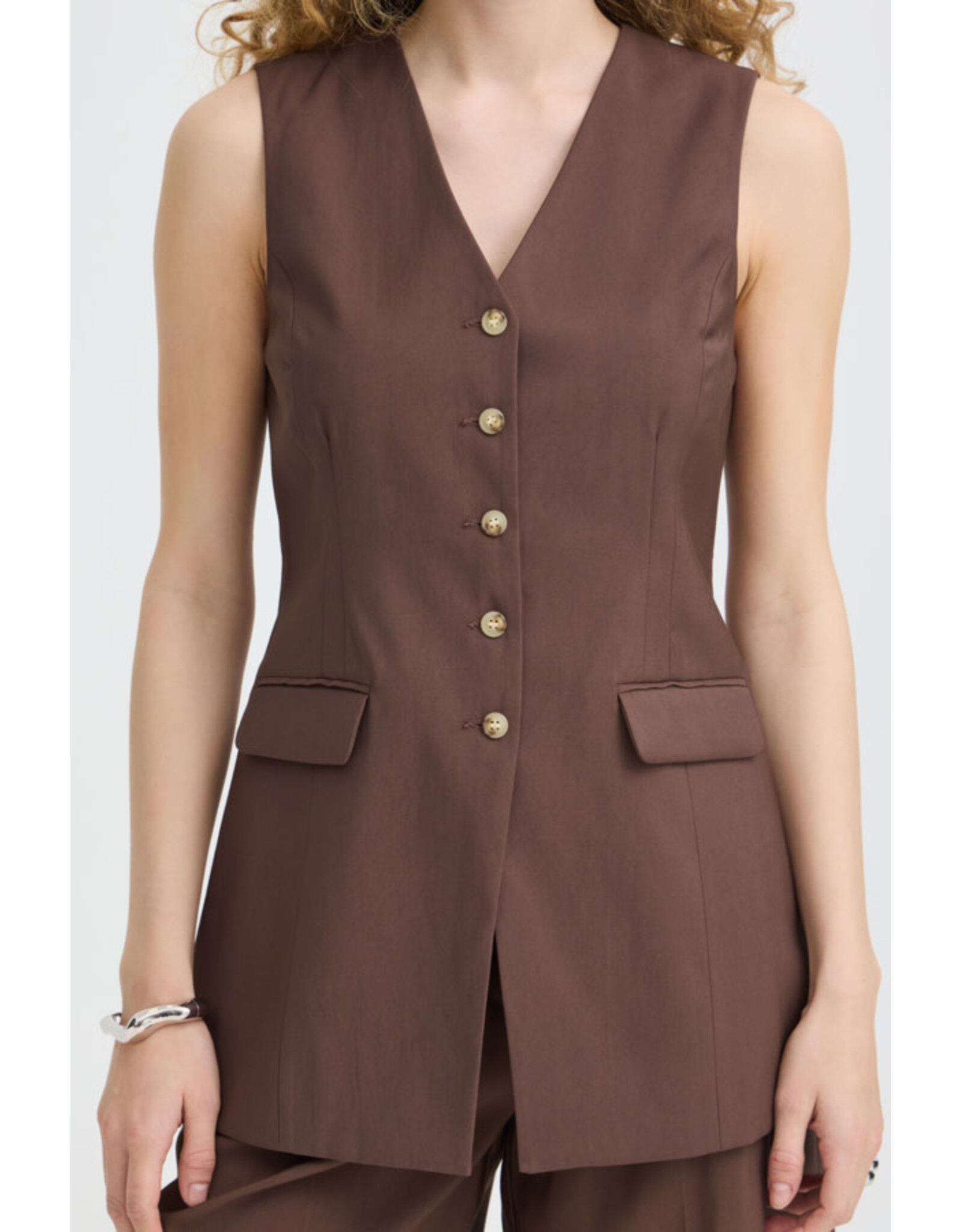 b.young b.young - Essie Waistcoat (French Roast)