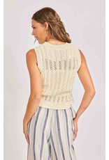 Sadie & Sage Sadie & Sage - Montana Open Knit Sweater Vest (Cream)