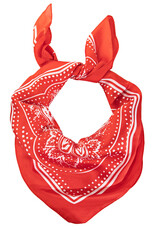 Fame Accessories Light Paisley Design Square Bandana Scarf (Red)