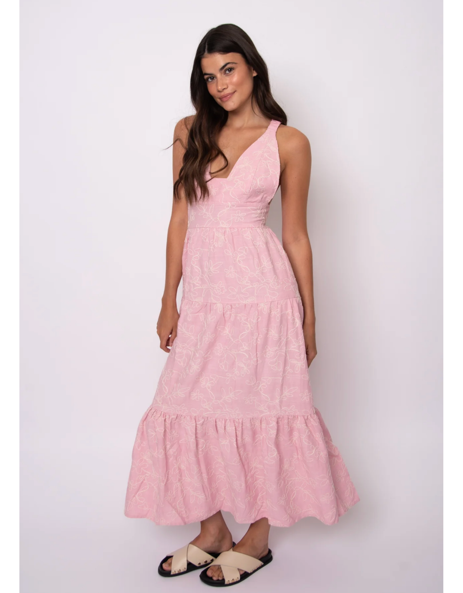 RD Style RD Style - Rosalia Viscose Linen Dress (Pink)