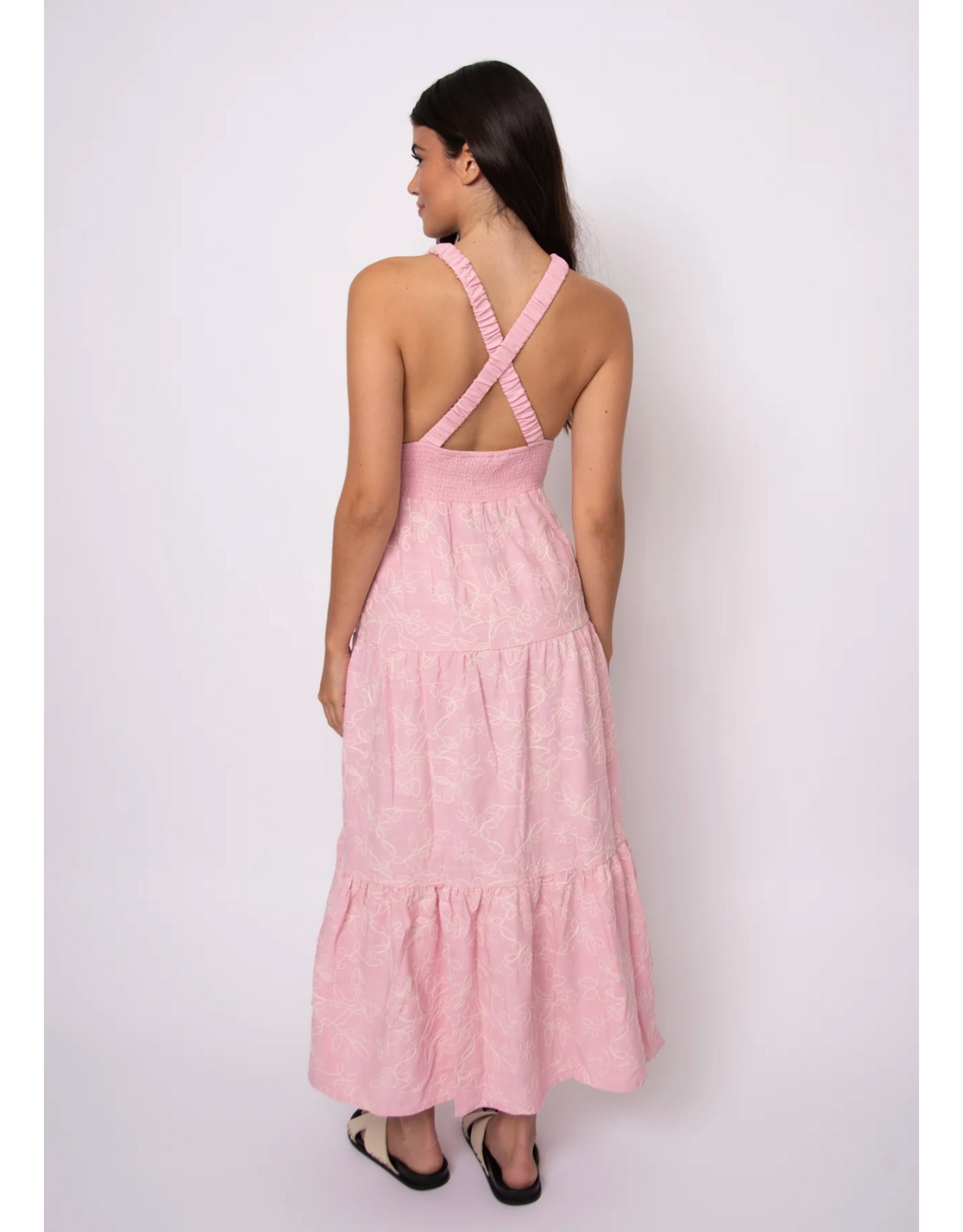 RD Style RD Style - Rosalia Viscose Linen Dress (Pink)