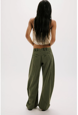 Free people Free People - Spotlight Washed Barrel Chino Trousers (Dusty Olive)
