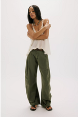 Free people Free People - Spotlight Washed Barrel Chino Trousers (Dusty Olive)