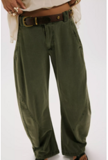 Free people Free People - Spotlight Washed Barrel Chino Trousers (Dusty Olive)