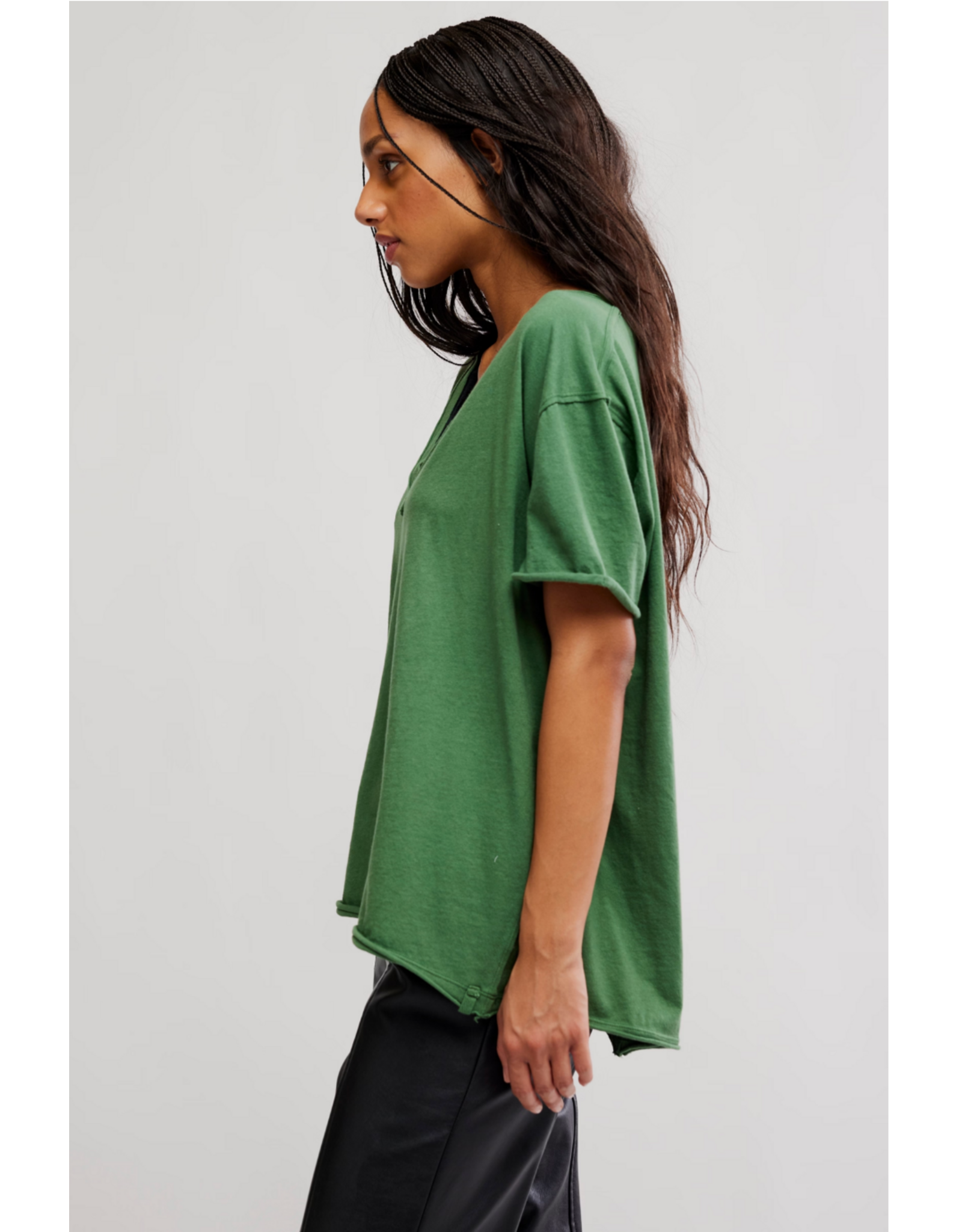 Free people Free People - Free People Nina V-Neck Tee (Forest Fairy)
