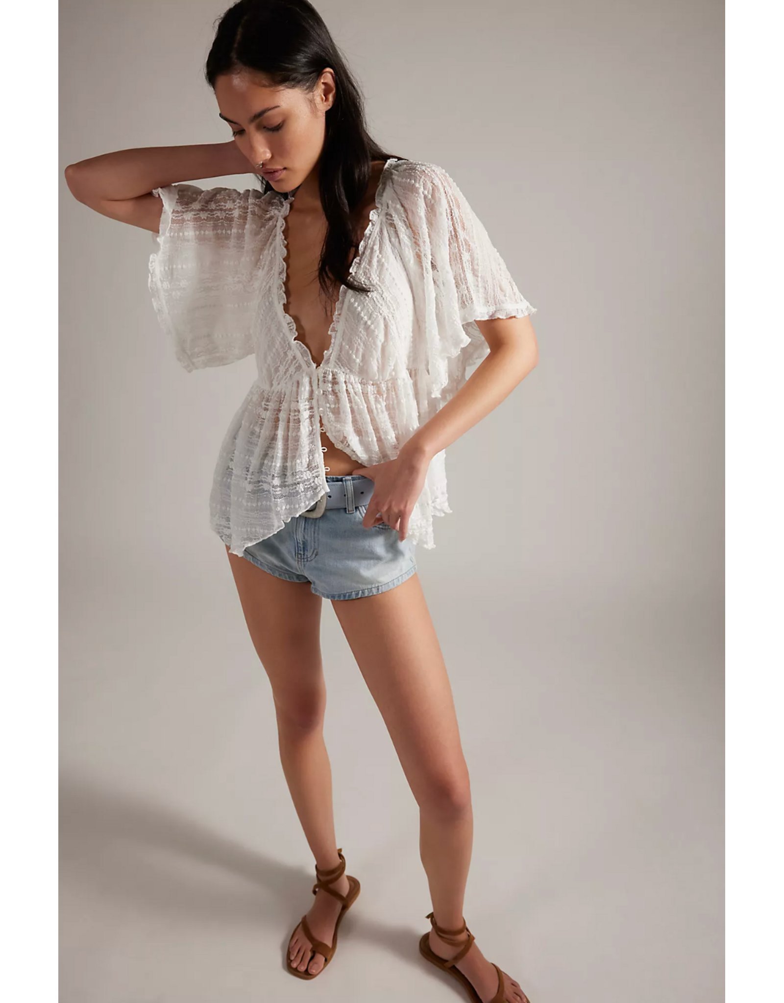 Free people Free People - In Your Dreams Lace Top (Clean Ivory)
