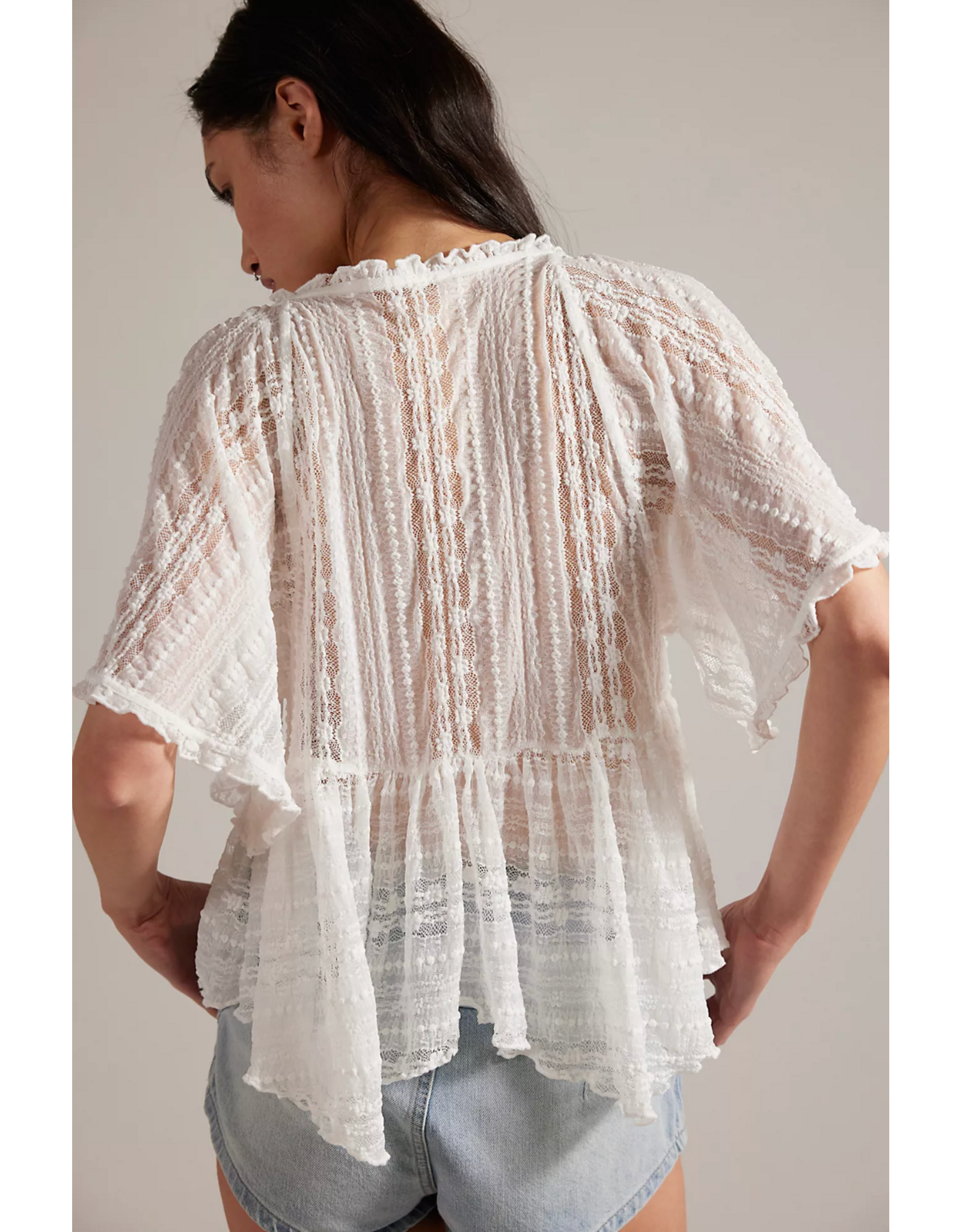 Free people Free People - In Your Dreams Lace Top (Clean Ivory)