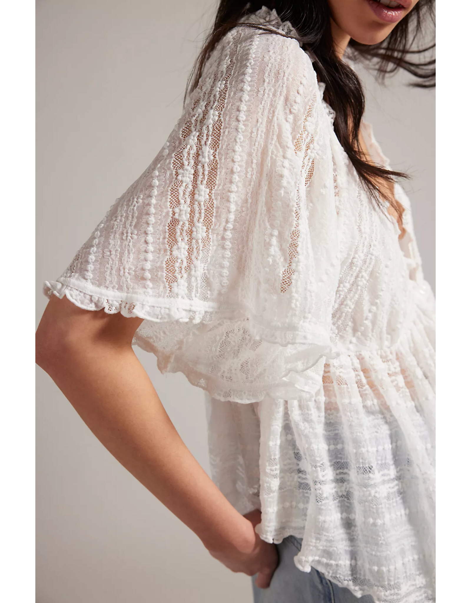 Free people Free People - In Your Dreams Lace Top (Clean Ivory)