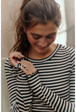 Free people Free People -  We The Free Easy Does It Striped Tee (Black and White)