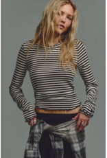 Free people Free People -  We The Free Easy Does It Striped Tee (Black and White)