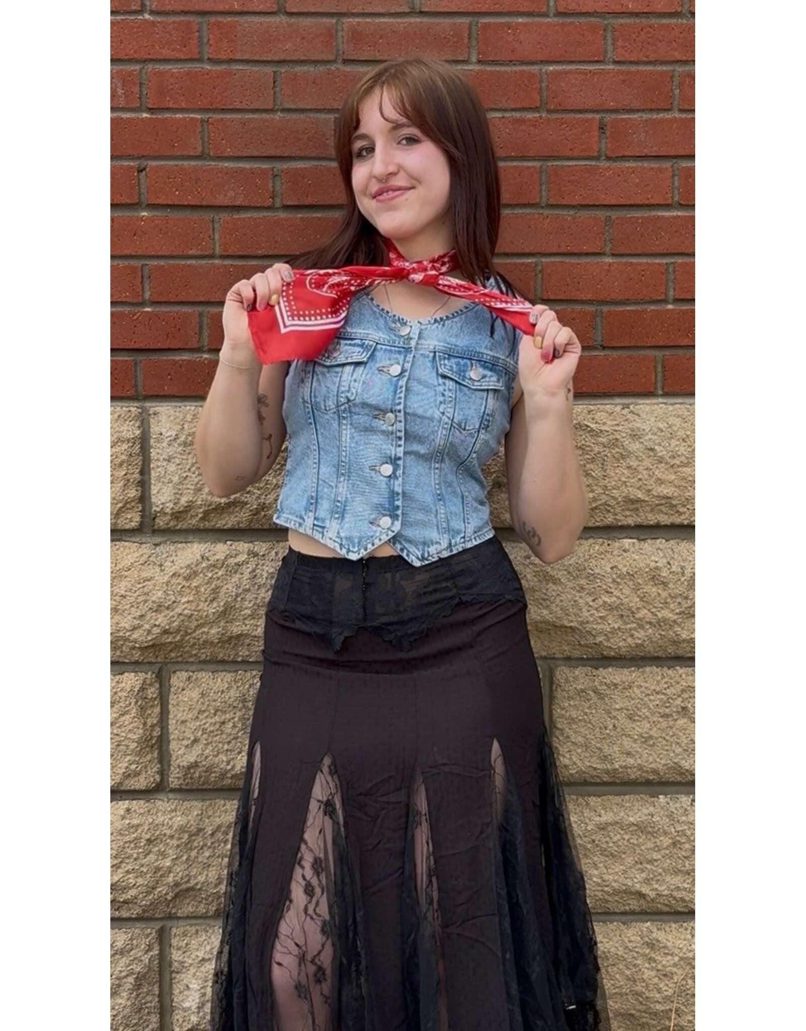 Fame Accessories Light Paisley Design Square Bandana Scarf (Red)