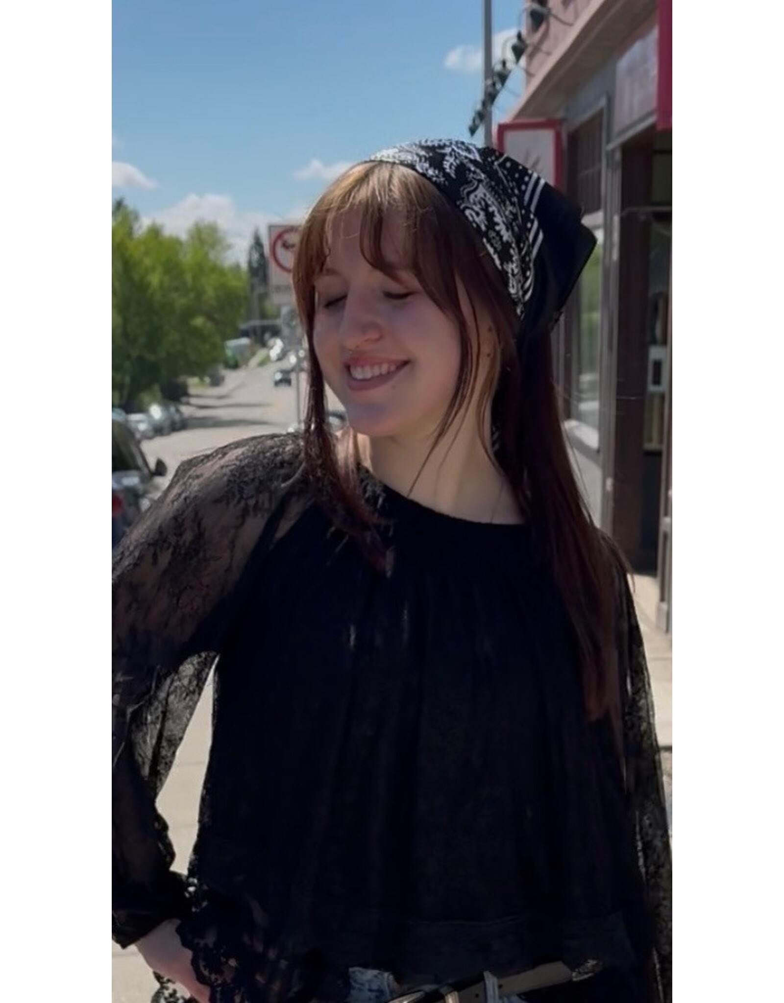 Fame Accessories Light Paisley Design Square Bandana Scarf (Black)
