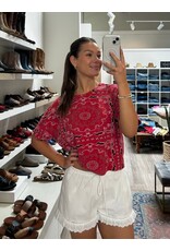 RD Style RD Style - Missy Crew Neck Bandana Tee (Salsa)