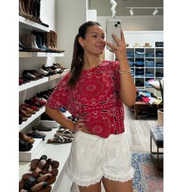 RD Style RD Style - Missy Crew Neck Bandana Tee (Salsa)
