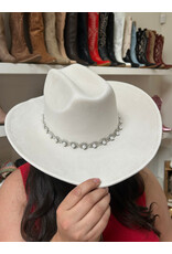 Fame Accessories Pearl Pattern Band Cowboy Hat