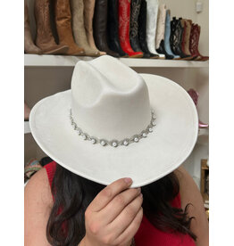 Fame Accessories Pearl Pattern Band Cowboy Hat