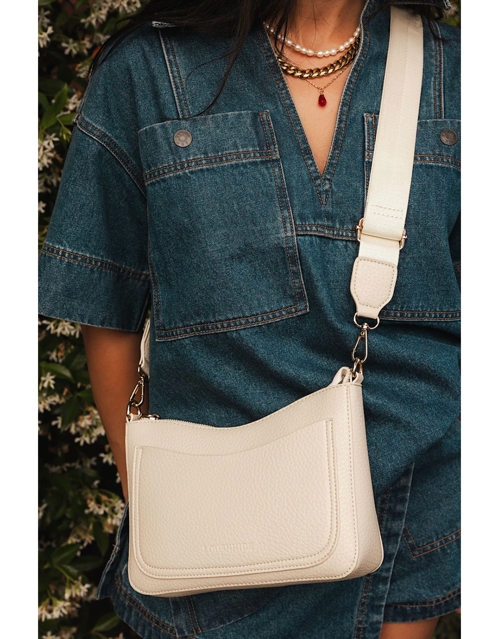 Louenhide Louenhide - Linda Crossbody Bag with Kiki Strap (Almond)
