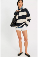 Free people Free People - We The Free Classic Striped Oversized Crewneck (Black Combo)