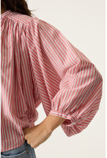 Garcia Garcia - Striped Button Up Blouse (Coral / White)