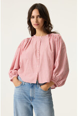 Garcia Garcia - Striped Button Up Blouse (Coral / White)