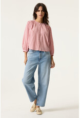 Garcia Garcia - Striped Button Up Blouse (Coral / White)