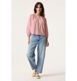 Garcia Garcia - Striped Button Up Blouse (Coral / White)