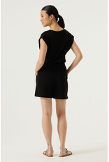 Garcia Garcia - V Neck  Tee With Eyelet Trim (Black)