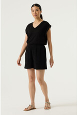 Garcia Garcia - V Neck  Tee With Eyelet Trim (Black)