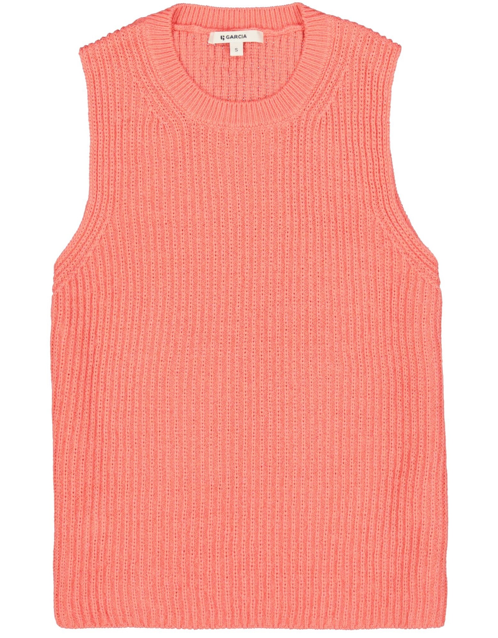Garcia Garcia - Sleeveless Ribbed Knit Sweater (Coral)