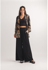 Papillon Papillon - Linen blend wide leg pants (Black)