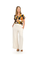 Papillon Papillon - Linen blend wide leg pants (White)