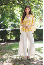 Papillon Papillon - Linen blend wide leg pants (White)