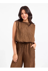 Sadie & Sage Sadie & Sage - Sepia Sky Bubble Top (Bronze Olive)