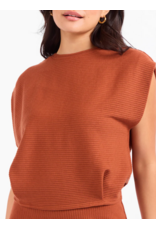 Sadie & Sage Sadie & Sage - Soft Cedar Tapered Knit Top (Rust)