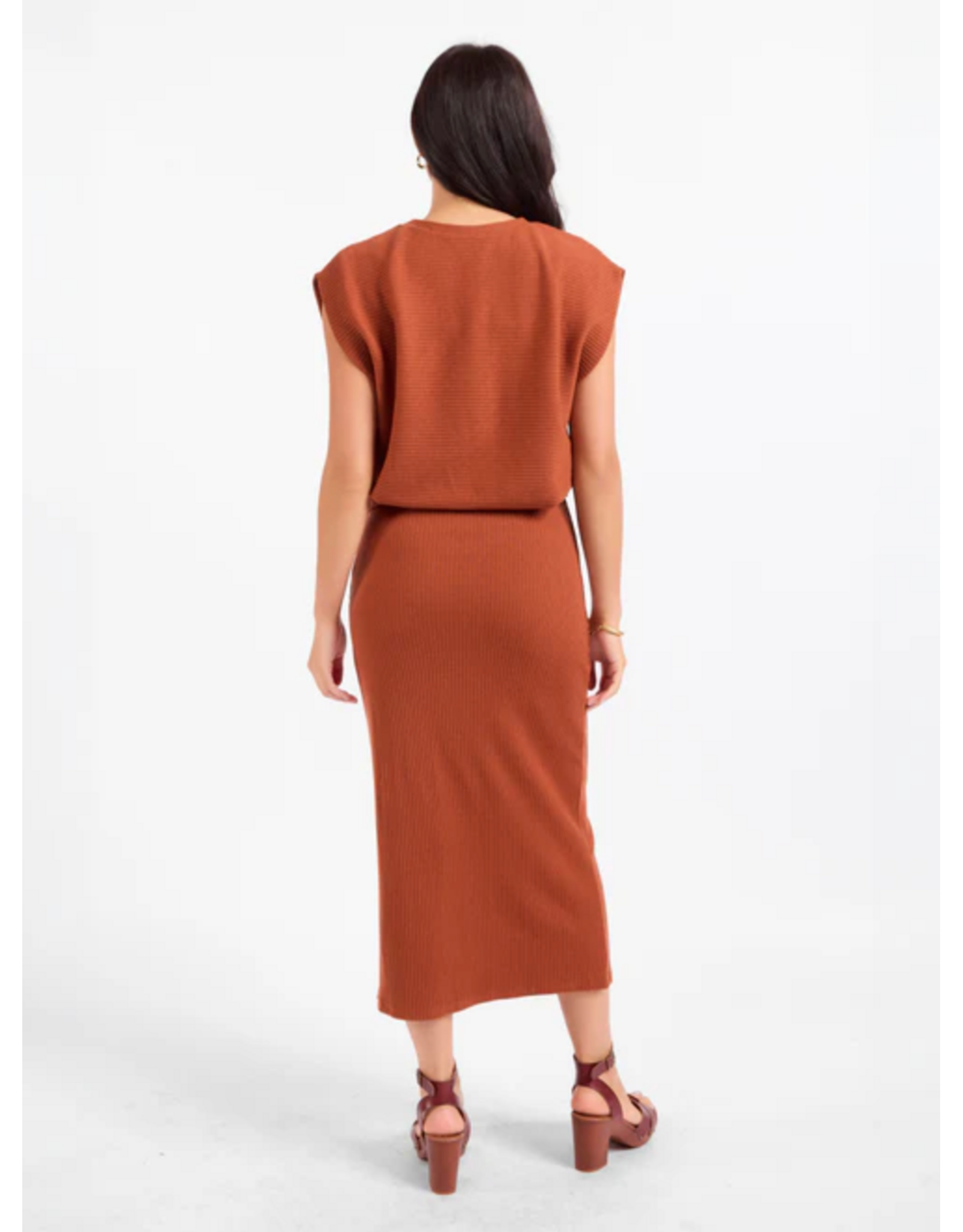 Sadie & Sage Sadie & Sage - Soft Cedar Tapered Knit Top (Rust)