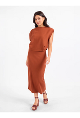 Sadie & Sage Sadie & Sage - Soft Cedar Tapered Knit Top (Rust)
