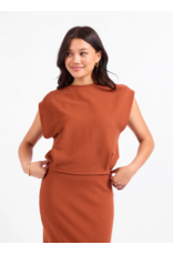 Sadie & Sage Sadie & Sage - Soft Cedar Tapered Knit Top (Rust)