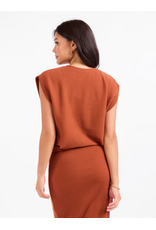 Sadie & Sage Sadie & Sage - Soft Cedar Tapered Knit Top (Rust)