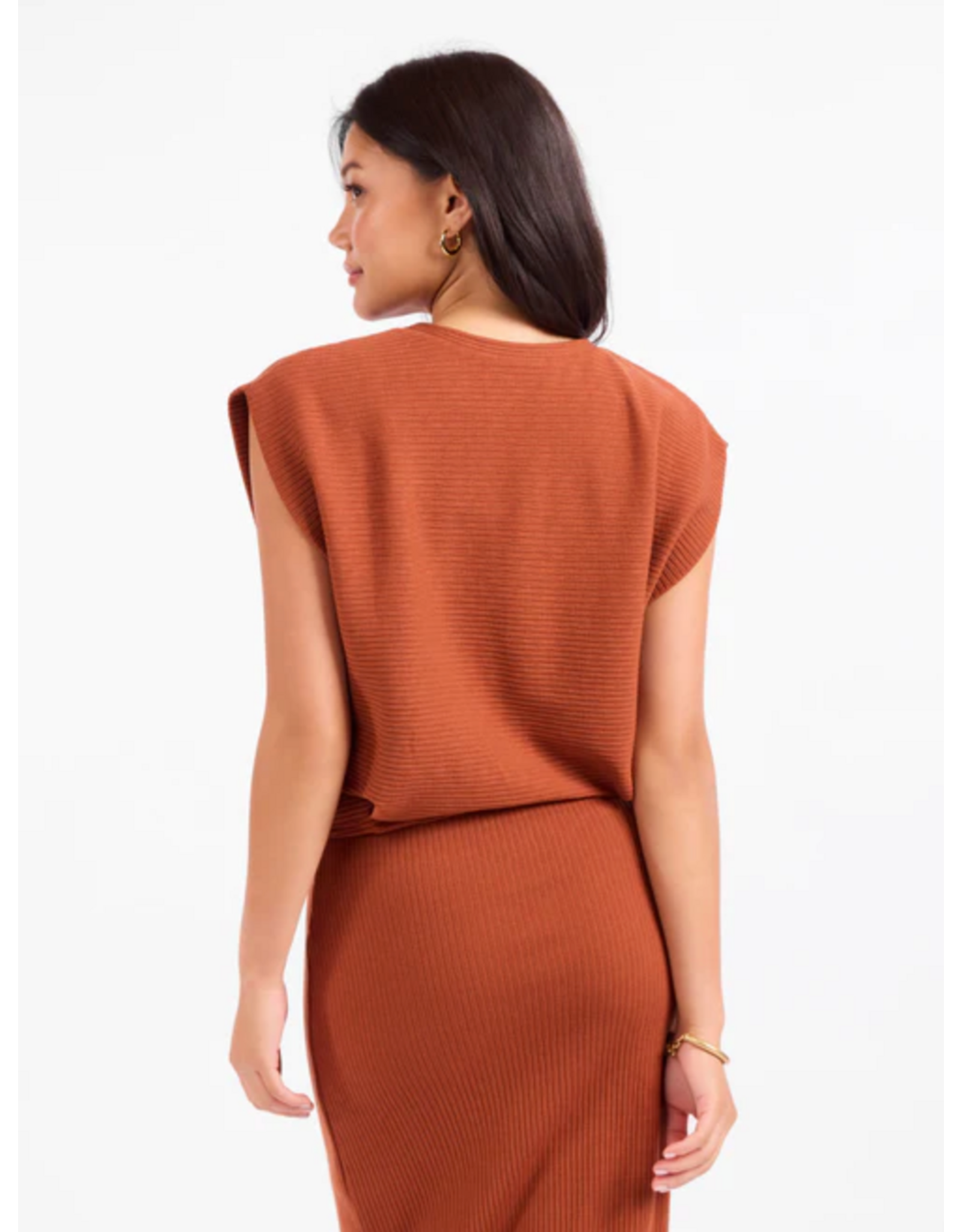 Sadie & Sage Sadie & Sage - Soft Cedar Tapered Knit Top (Rust)