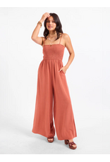 Sadie & Sage Sadie & Sage - Sugarloaf Striped Jumpsuit (Mahagony / White)