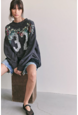 Free people Free People -   We The Free Palm Spring Turtleneck Graphic Pullover (Washed Black Combo)