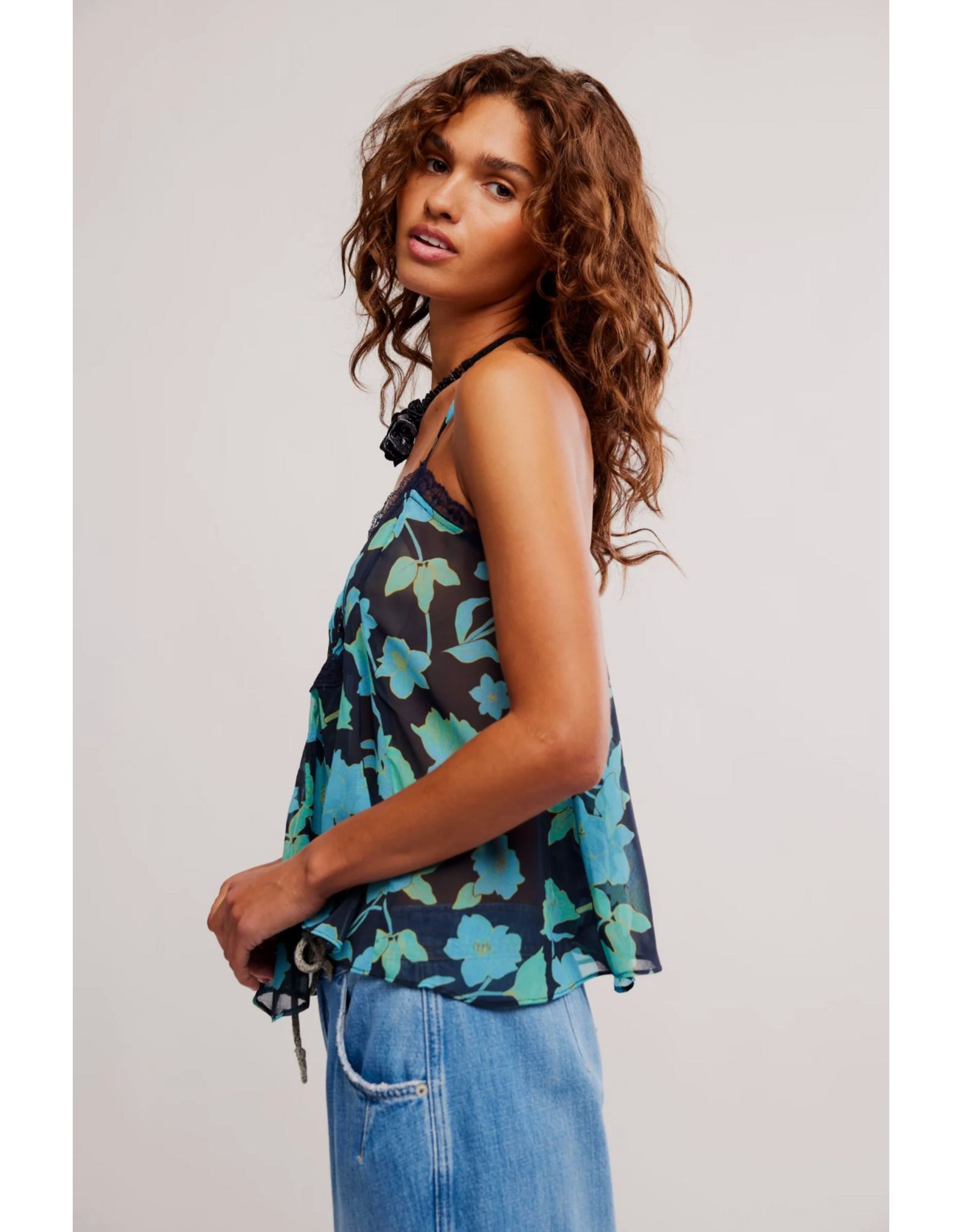 Free people Free People - Margaux Printed Tank (Capri Blue)