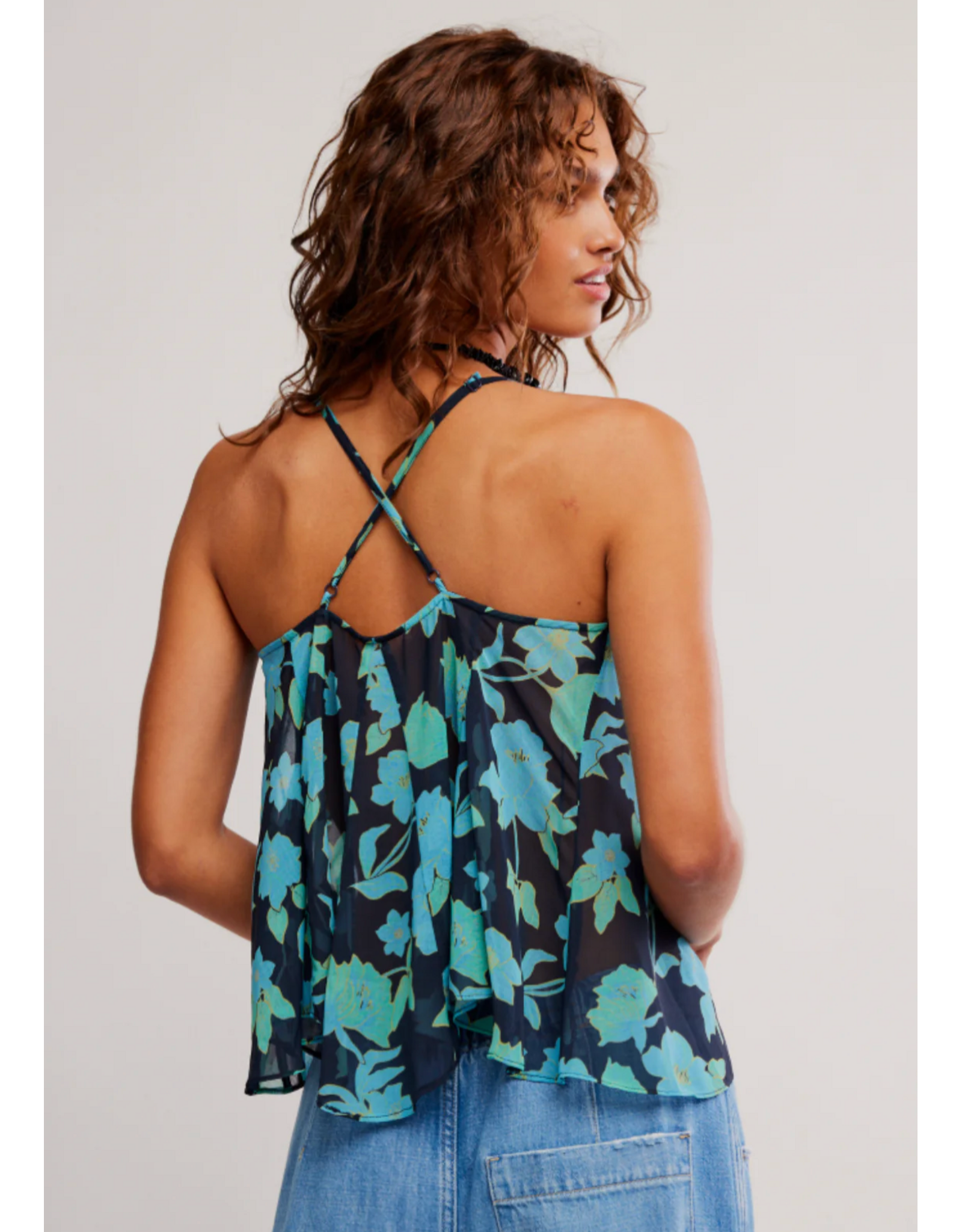 Free people Free People - Margaux Printed Tank (Capri Blue)