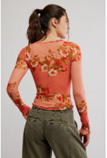 Free people Free People - Lilly Printed Long Sleeve Top (Apricot Combo)